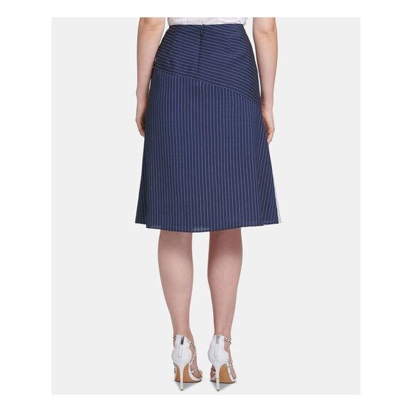 Jupe Crayon DKNY En Laine Et élasthanne - Taille 10 Bleu Marine - Occasion Très Bon état